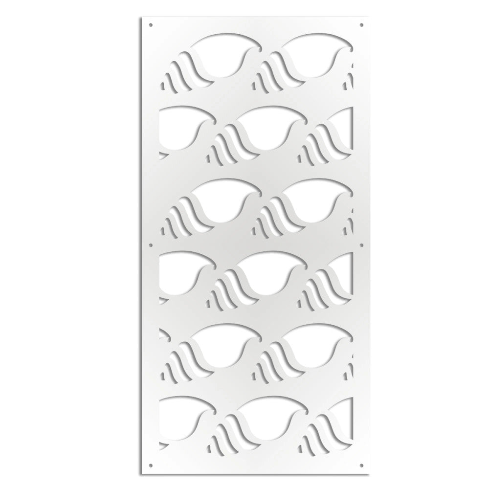 HERMITCRAB - Pannello in PVC traforato - Parasole Colore: bianco, Misura: 98x198 cm
