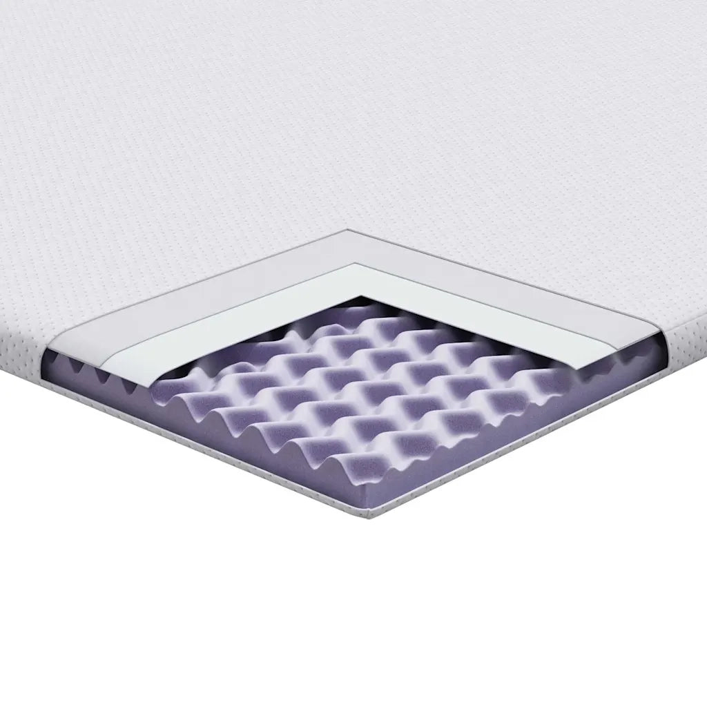 Topper per materasso Bianco 100 x 200 cm Tessuto Jacquard CFW5038441