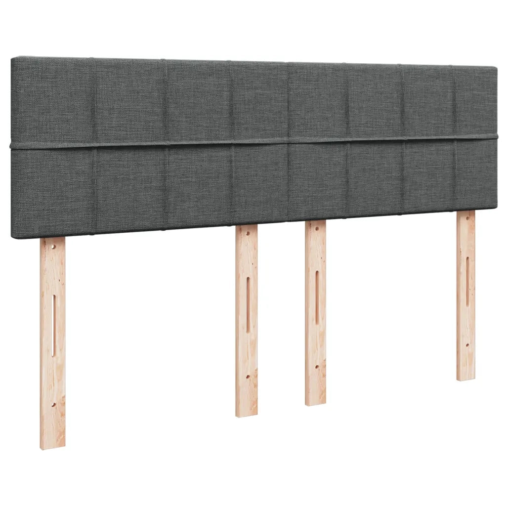 Giroletto a Molle con Materasso Grigio Scuro 140x190 cm Tessuto 3285884