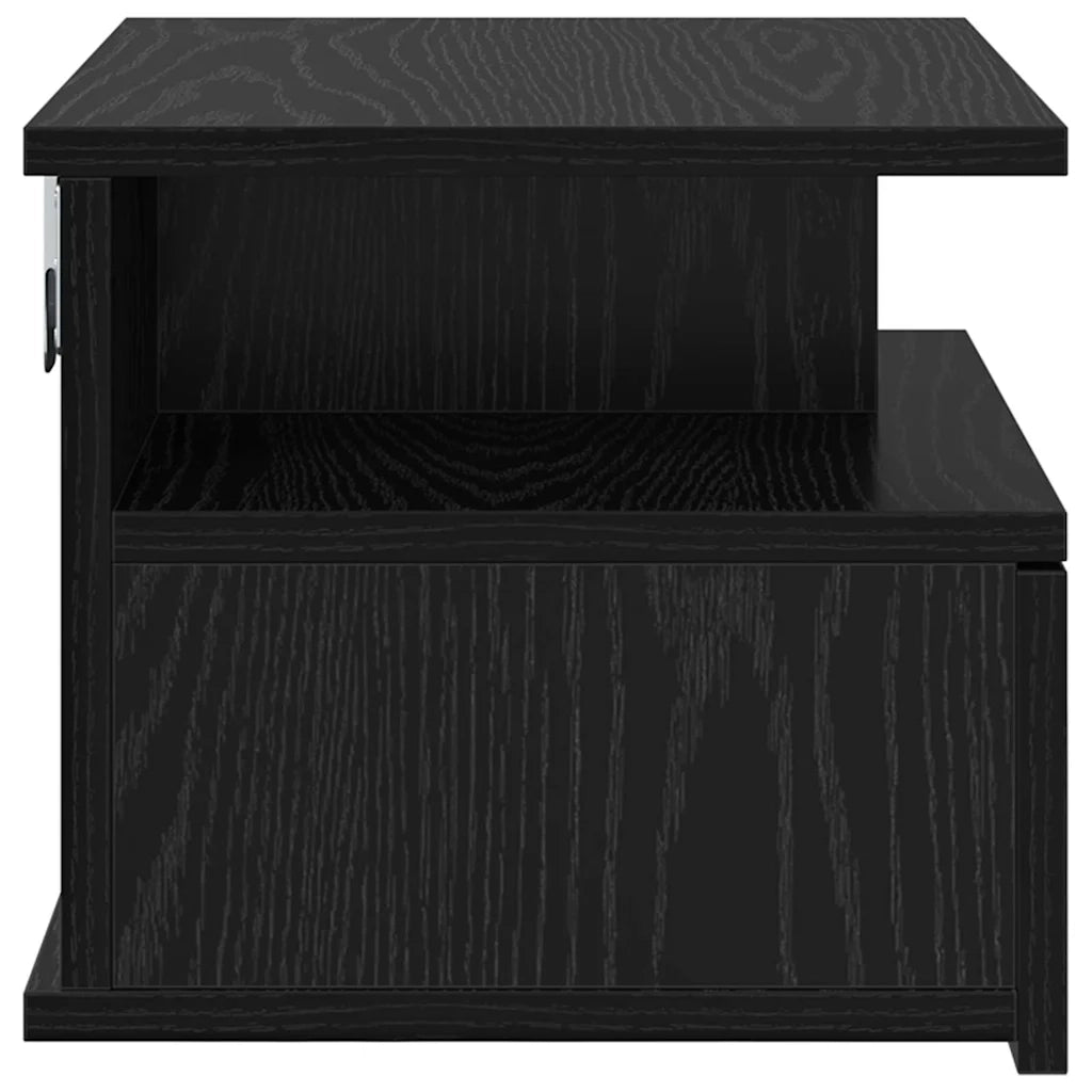 Comodino flottante con cassetto Rovere Nero 40 x 31 x 28 cm 871756