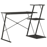 Scrivania da ufficio postazione di lavoro mobile per computer scrivania da studio con ripiano 116 x 50 x 93 cm nero 02_0023478