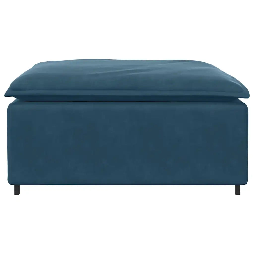 Divano da Giardino-Modulo Poggiapiedi Divano Modulare Blu 100x100x48 cm