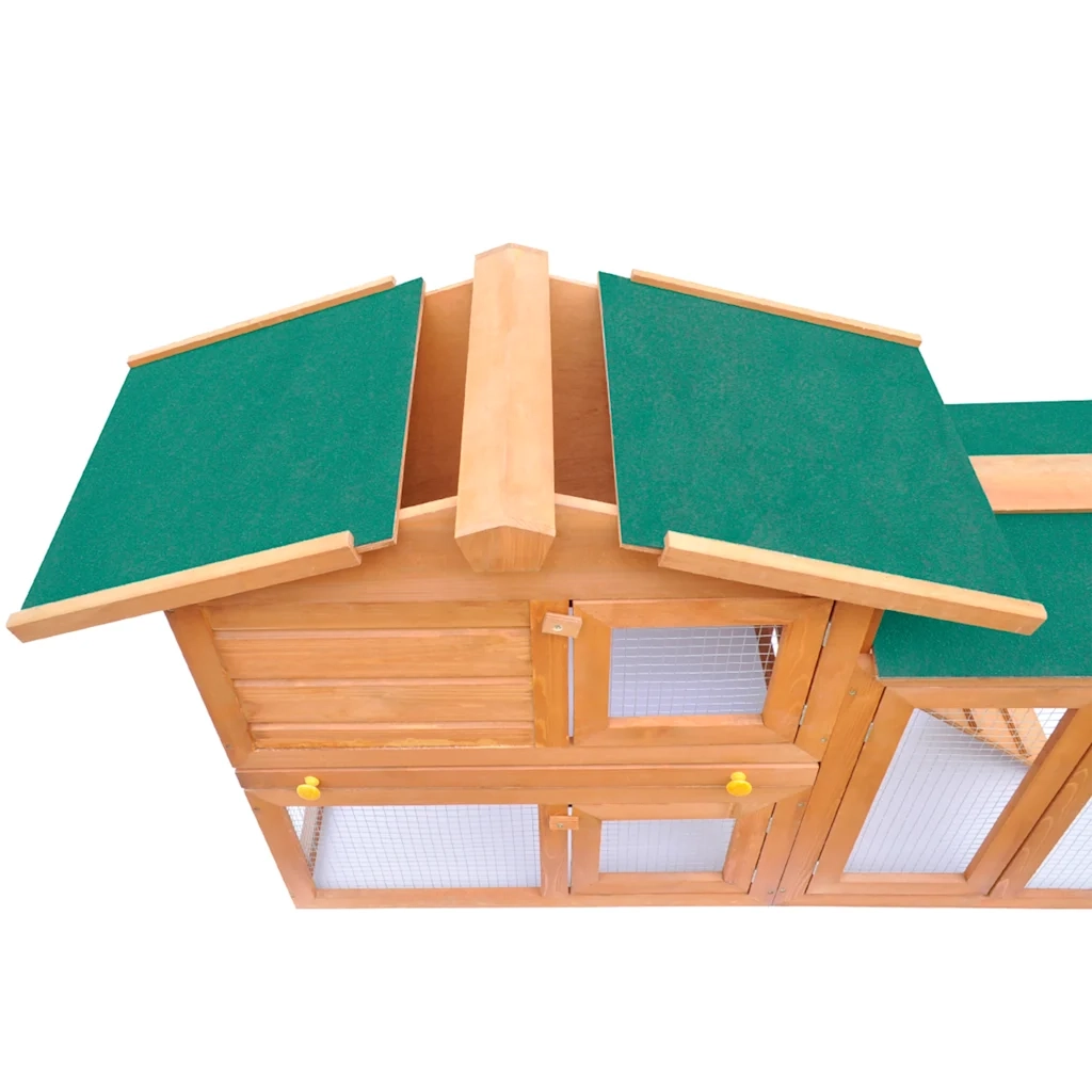 Conigliera all'Aperto Gabbia Animali Piccoli Casetta in Legno 170162