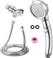 Set di doccia per bagno - doccia a mano con tubo in acciaio inossidabile 150 cm e gancio regolabile, risparmio di acqua ad alta pressione, alta resistenza termica, getto d'acqua duraturo