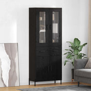 Credenza Rovere Nero 69,5 x 34 x 180 cm Legno multistrato 3416106