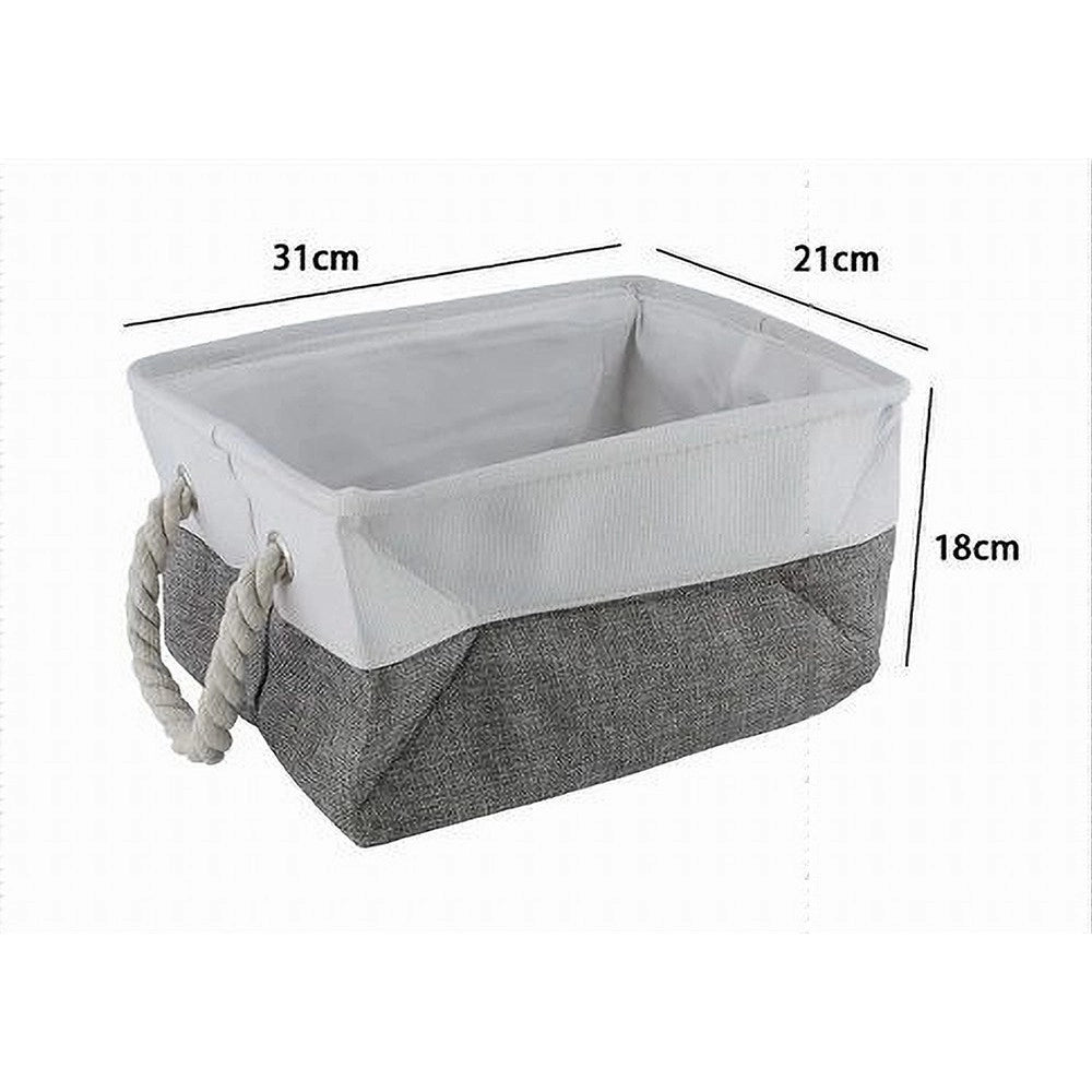 Trade Shop - Porta Biancheria In Tessuto Con Manici Organizer Per Vestiti Sporchi Bagno 10623 -