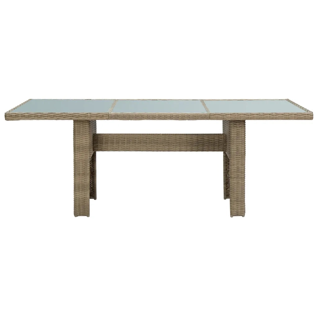 Set da Pranzo da Giardino 7 pz in Polyrattan Marrone 3059484
