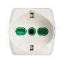 FME 82.240 ADATTATORE 16A 2P+T 2 PRESE BIPAS SCHU- FANTON- 1,0 pz
