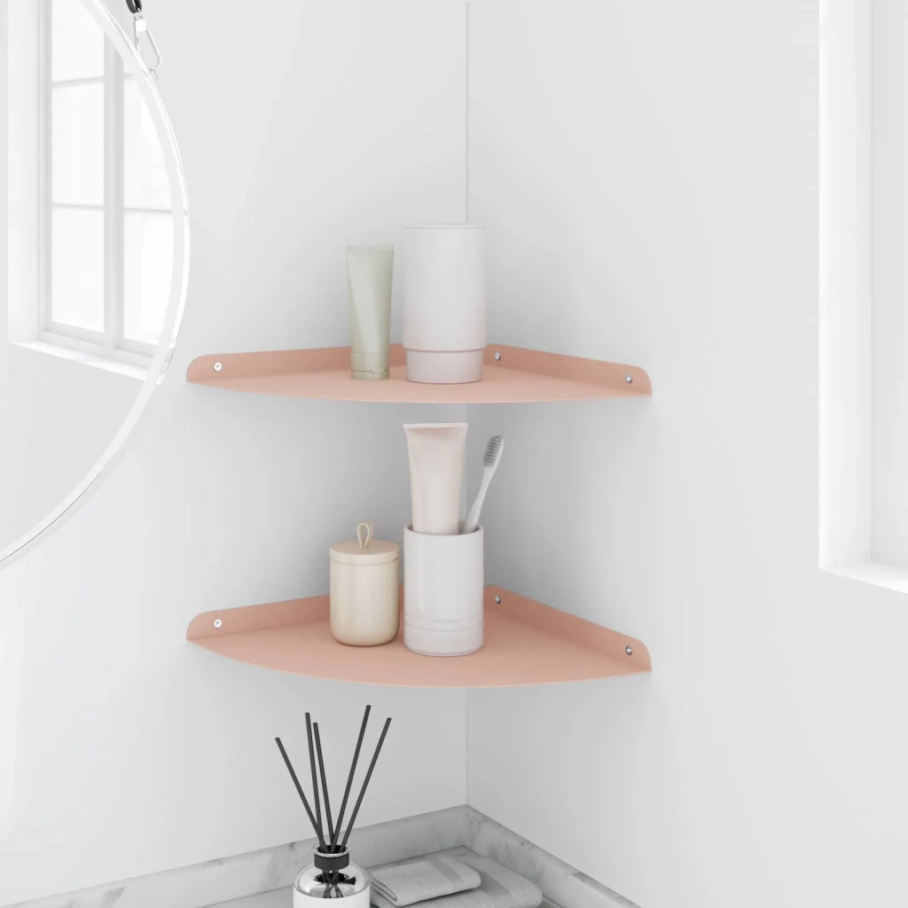 Mensola sospesa con lo scaffale 2 pcs Rosa 30 x 30 x 2 cm