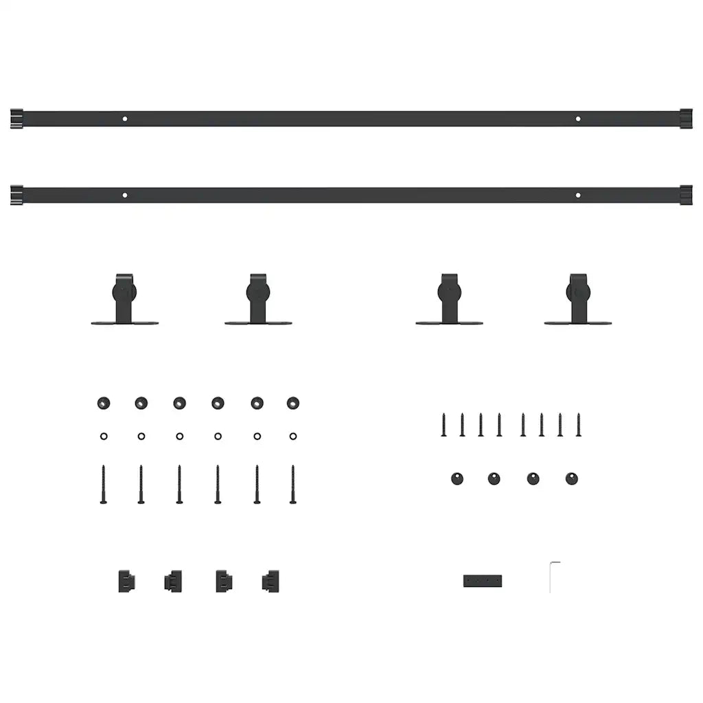 Kit Anta Scorrevole Armadio in Acciaio al Carbonio 113 cm 4009678