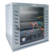 Armadio Rack 19'' a Muro 15 Unità P.450 mm Flat Pack Grigio