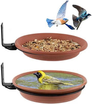 Vasca per uccelli 2 in 1 - Vasca per uccelli in plastica + vasca per bagno - Per giardino e outdoor - Per uccelli selvatici