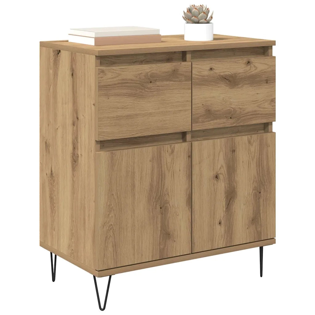Credenza con Cassetto-Buffet-Armadio da cucina Rovere artigianale 60 x 35 x 70 cm 423085