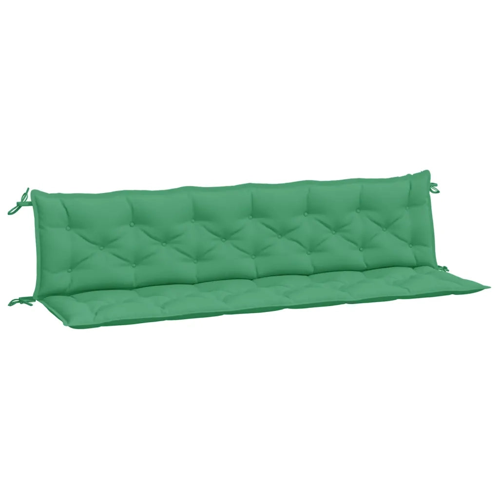 Cuscini per Panca 2 pz-Set di 2 Cuscini per panchina Verdi 200x50x7 cm in Tessuto Oxford