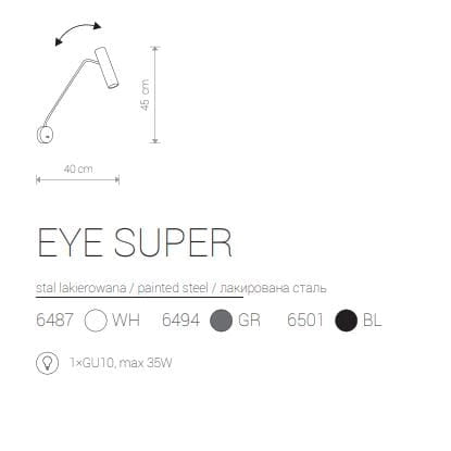 Nowodvorski Eye Super applique nera in metallo GU10 6501