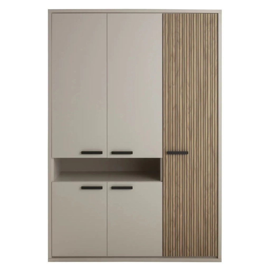 ARMADIO BRAVO 148X63XH217CM CASHMERE/RIGATO.