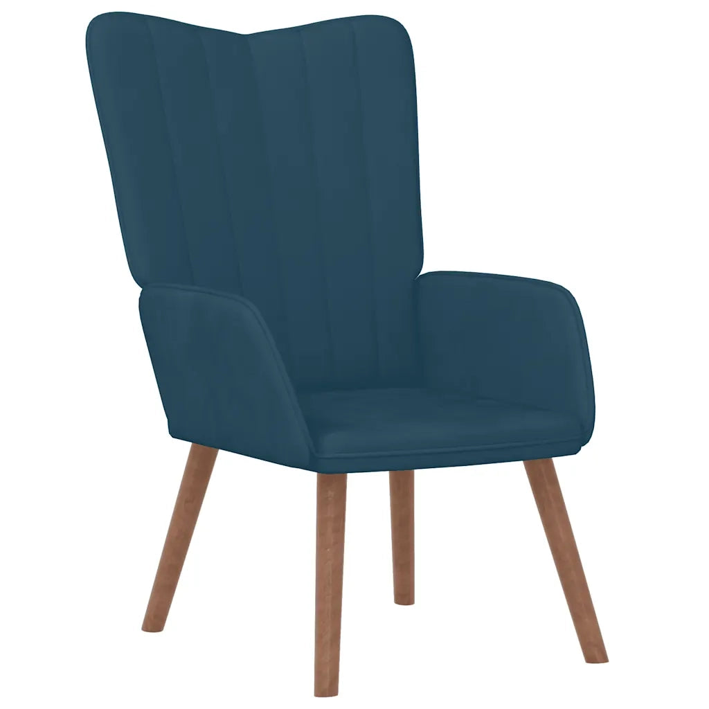 Poltrona Relax | Sedia Relax Blu in Velluto