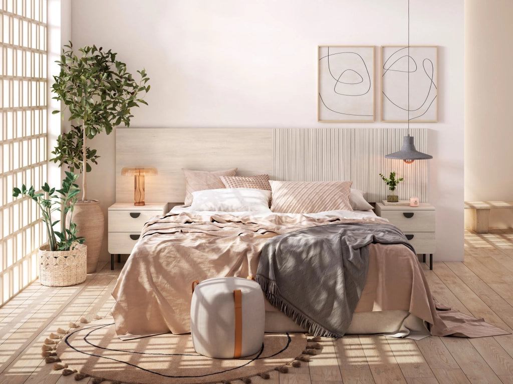 Comodino Herdasa 2 cassetti bianco 55×40×34