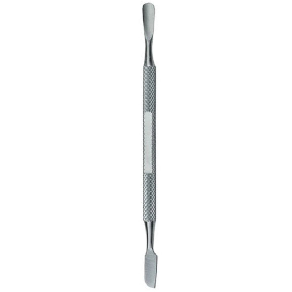 Trade Shop - Ferretto Cuticole Doppio Spingi Pelle Piatto E Coltello In Acciaio Unghie Manicure -
