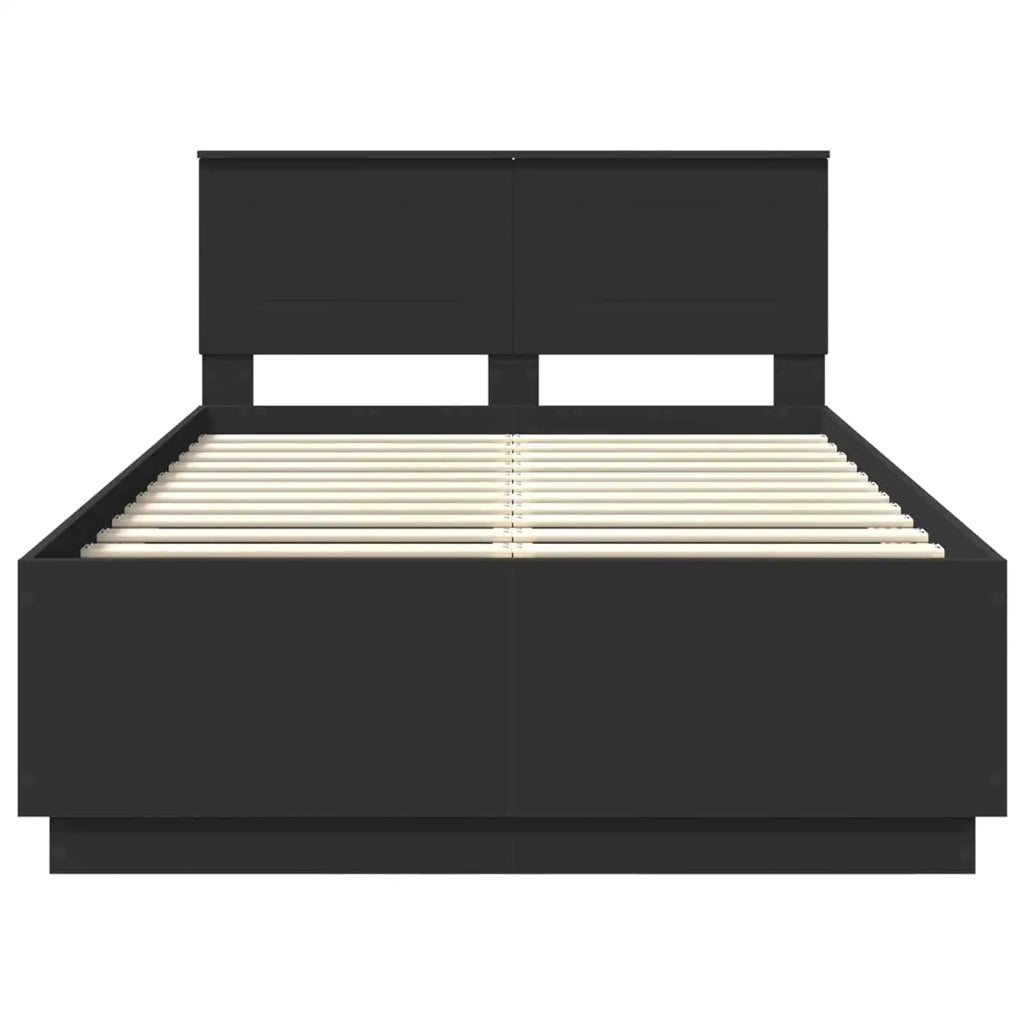 Struttura del letto Nero 135 x 190 cm Legno ingegnerizzato 3408174