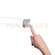 APPLIQUE LED BLASTER BIANCA E CROMO 15W 1720LM 4000K IP44 60X 5,3X5,5CM CON INTERRUTTORE