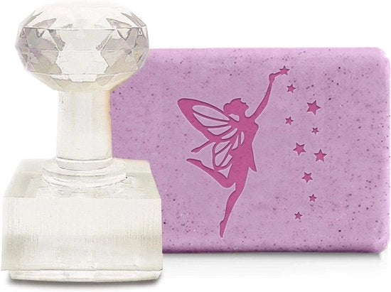 Stampo per Sapone Artigianale con Marchio Fairy per la Fabbricazione di Sapone DIY - Stampo per Sapone in Acrilico - Stampo per Marchio di Sapone - Stampo per Biscotti - Stampo per Ceramica - Stampo per Regalo di Matrimonio.