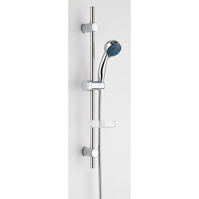 SALISCENDI DOCCETTA 3 GETTI GERANIO EFFE  ABS CROMATO TUBO MM 19 + FLEX CM 150 + D.MM 74