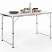 IDMarket - Tavolo da campeggio pieghevole regolabile in altezza da 120 cm