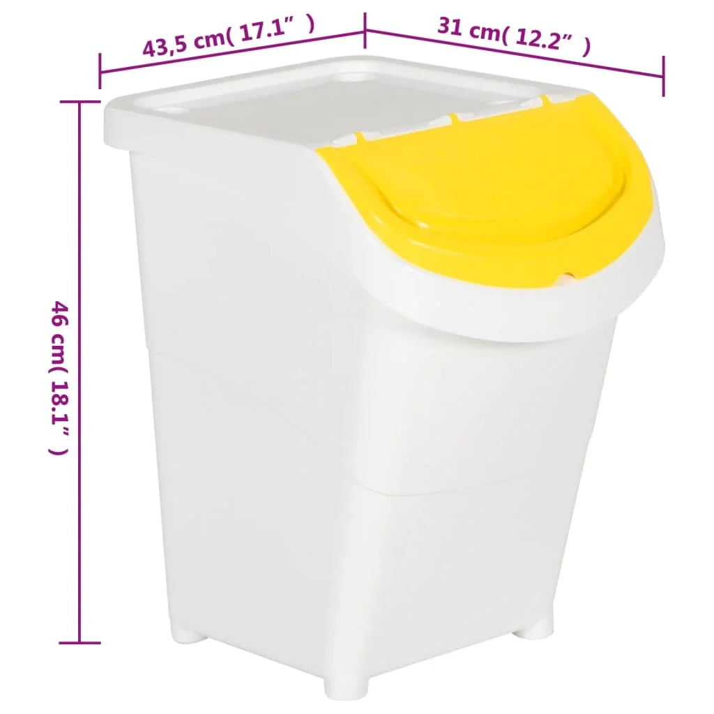 Contenitori impilabili con coperchio 3 pezzi PP 120 litri bianco 02_0006049