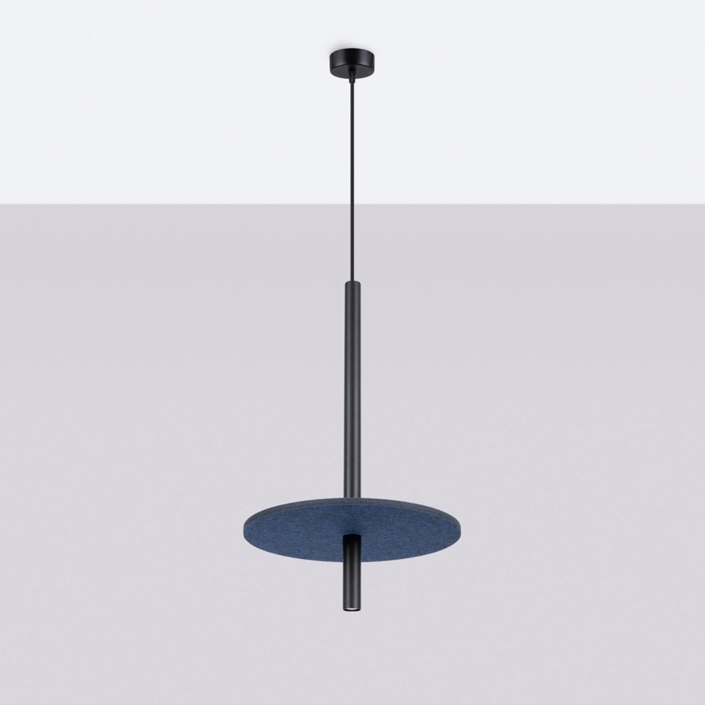 Lampada a sospensione FELTRO 1 nero/navy