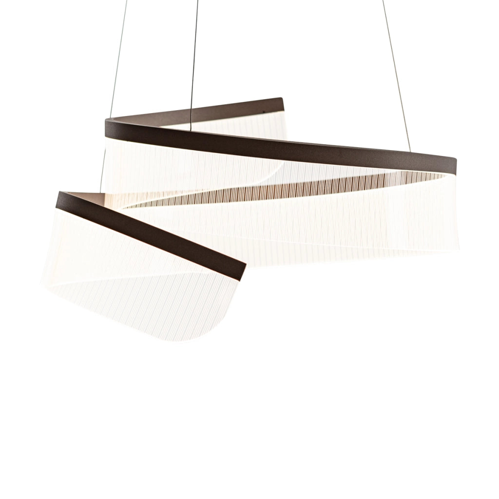Sospensione Italux Rustin LED 45W 3000K caffè acrilico Ø54
