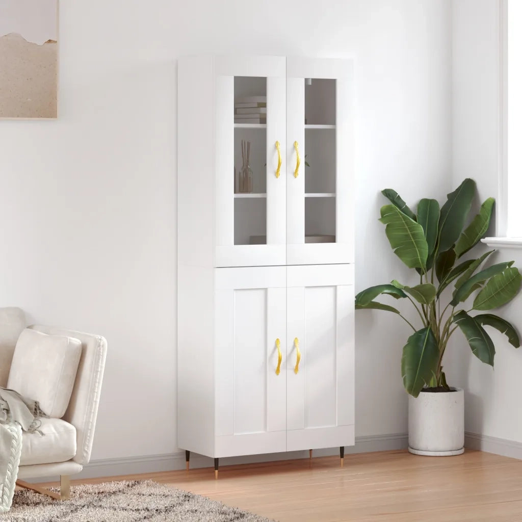 Credenza Bianca 69,5x34x180 cm in Legno Multistratocod mxl 101653