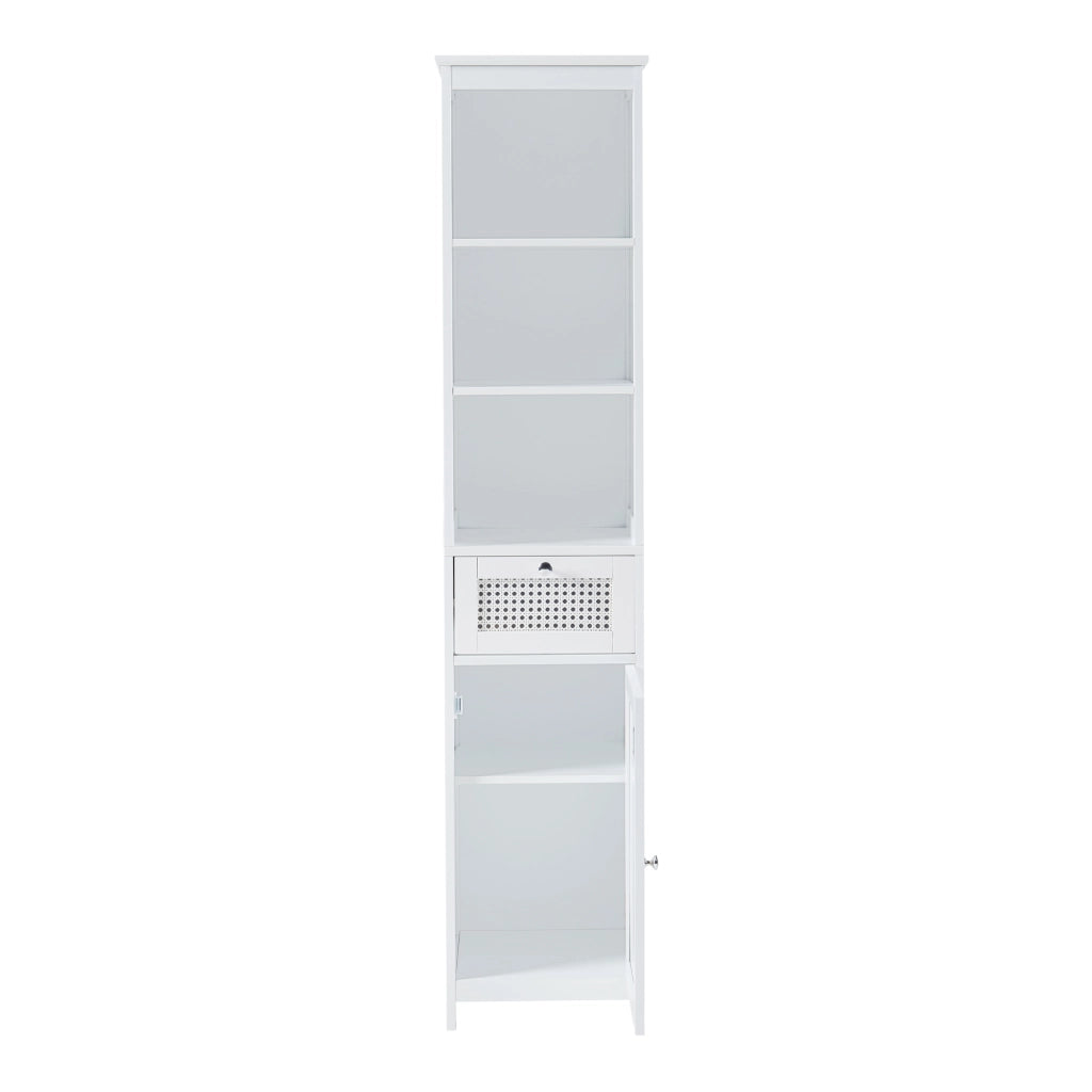 Mobile a Colonna Karlsøy per Bagno 161 x 35 x 32 cm Bianco [en.casa]