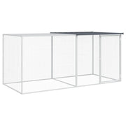 Recinto per pollaio con tetto 203 x 98 x 90 cm in acciaio zincato antracite 02_0043971