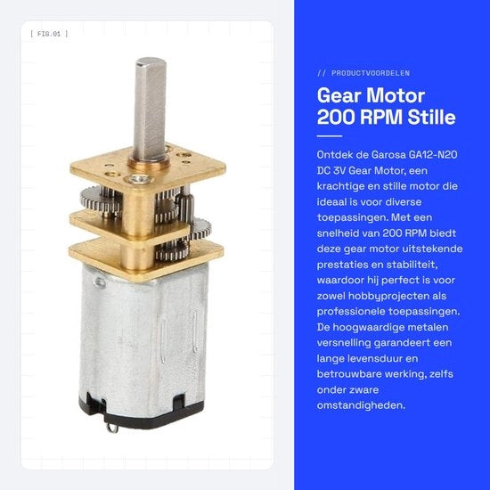 Motore a ingranaggi in metallo - 9 velocità 15-1000rpm - silenzioso - facile da sostituire - 3V - alta coppia - duraturo
