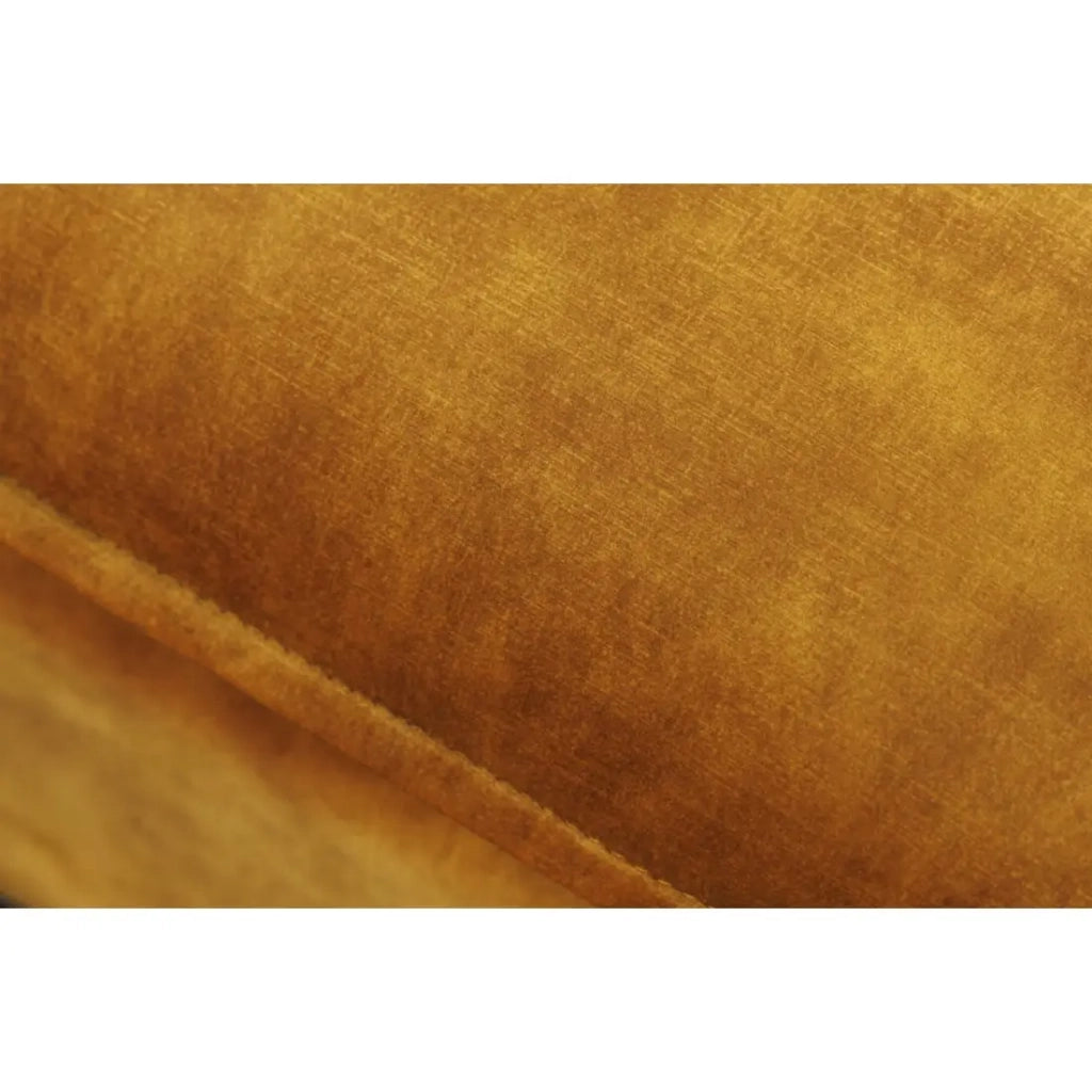 Pouf KALIA – Giallo senape – Velluto – Pouf contemporaneo