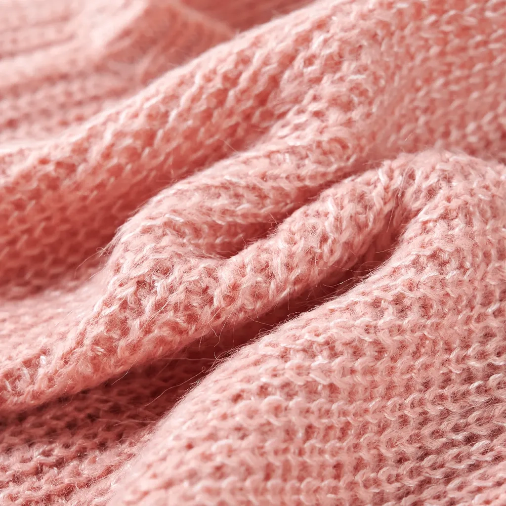 Gilet da Bambina Lavorato a Maglia Rosa Chiaro 104