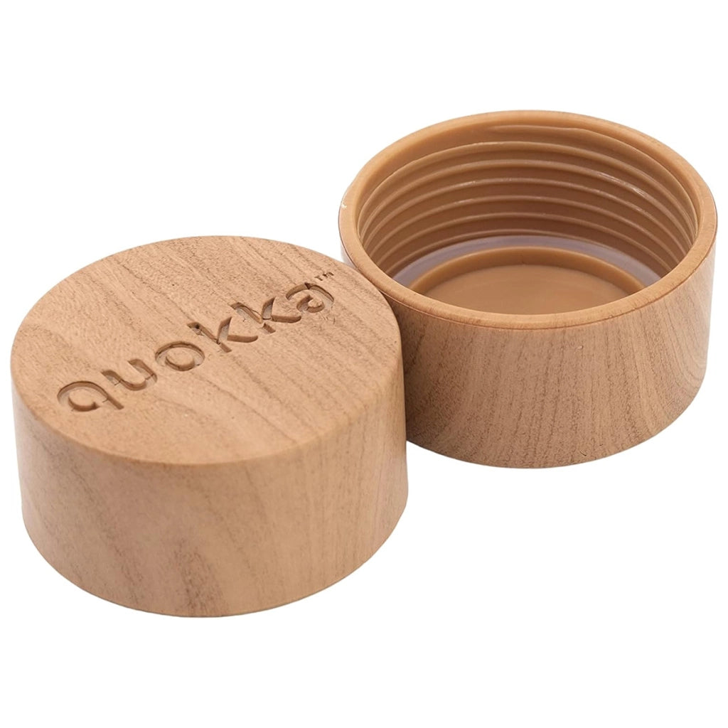 Bottiglia d'acqua riutilizzabile Ice 720ml con tappo in legno e motivo floreale Verde Quokka