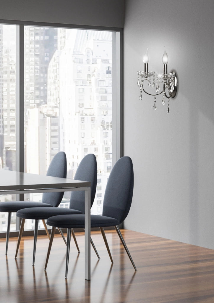Applique Candellux Aurora 22-96138 2xE14 cromo cristallo