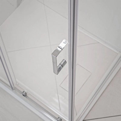 Box doccia angolare 80x140 cm Icon fisso + scorrevole con vetro trasparente