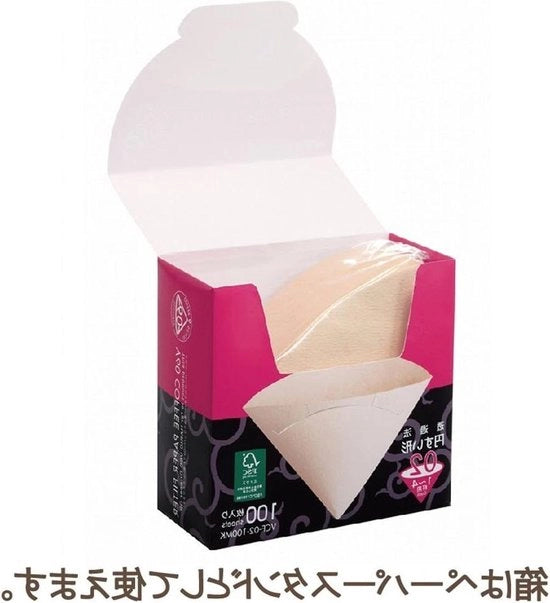 100 pezzi di carta per filtro da caffè per VCF-02-100MK x 3 - Misarashi 02 Tropfer - 300 pezzi