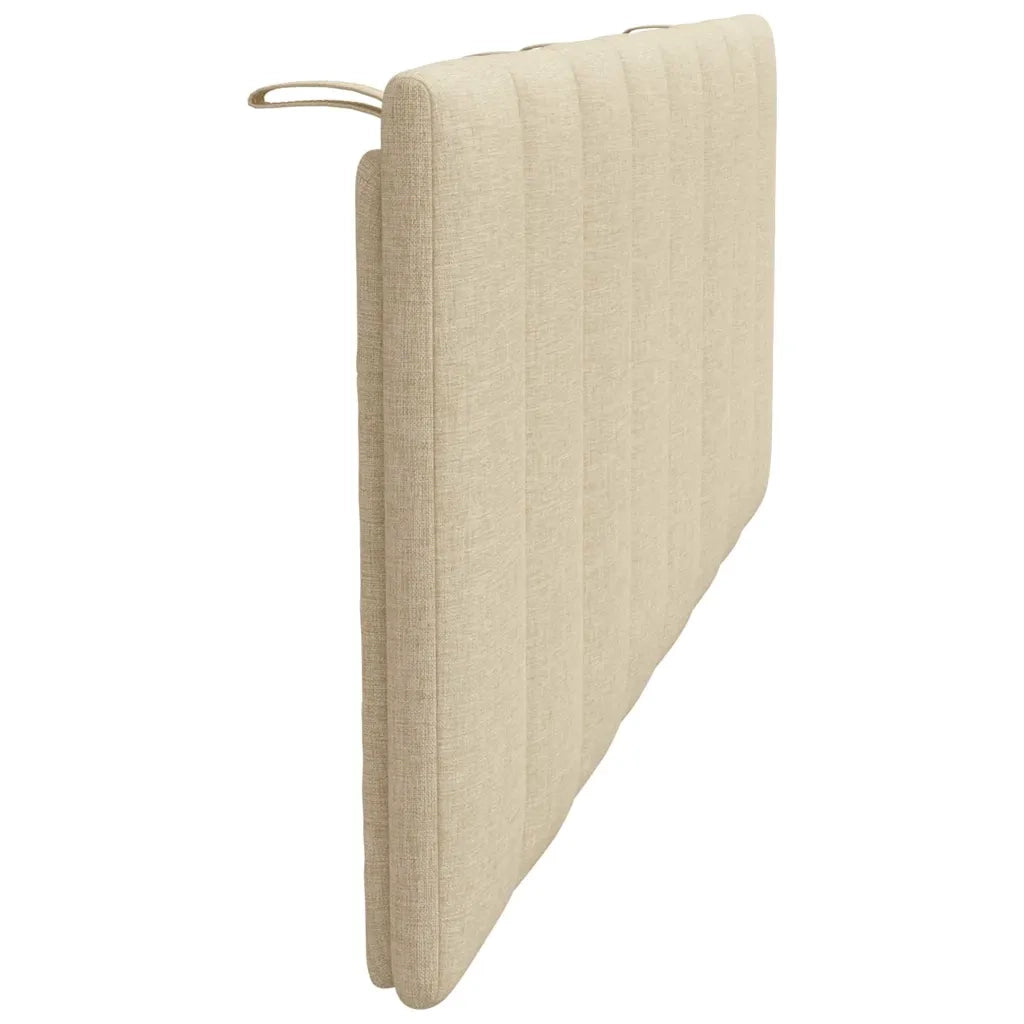 Cuscino Testiera-Cuscino per Testiera Hanko Crema 140 cm in Tessuto