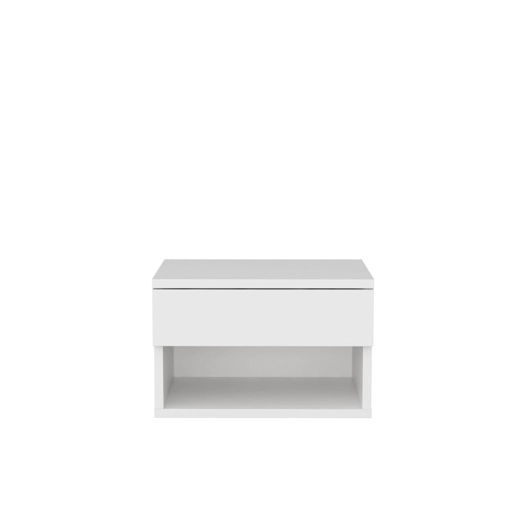 Comodino in legno "Jamot" - 45 x 29 x 32 cm - Bianco