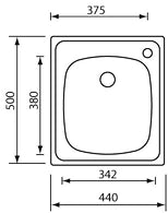 Lavello CINZIA 44x50 1 vasca ACCIAIO INOX 011944.X1.01.2016