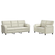 Set di divani 2 pcs Crema Velluto 3430498
