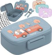 Lunchbox per bambini con contenitori, BPA libero, bentobox, lunchbox per bambini e bambine, snackbox, 100% lekvrij, lunchbox per asilo nido e scuola.