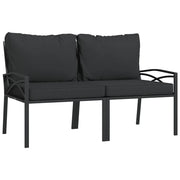 Sedie da Giardino con Cuscini Grigi 2 pz | Sedie da Esterno 62x75x79 cm Acciaio