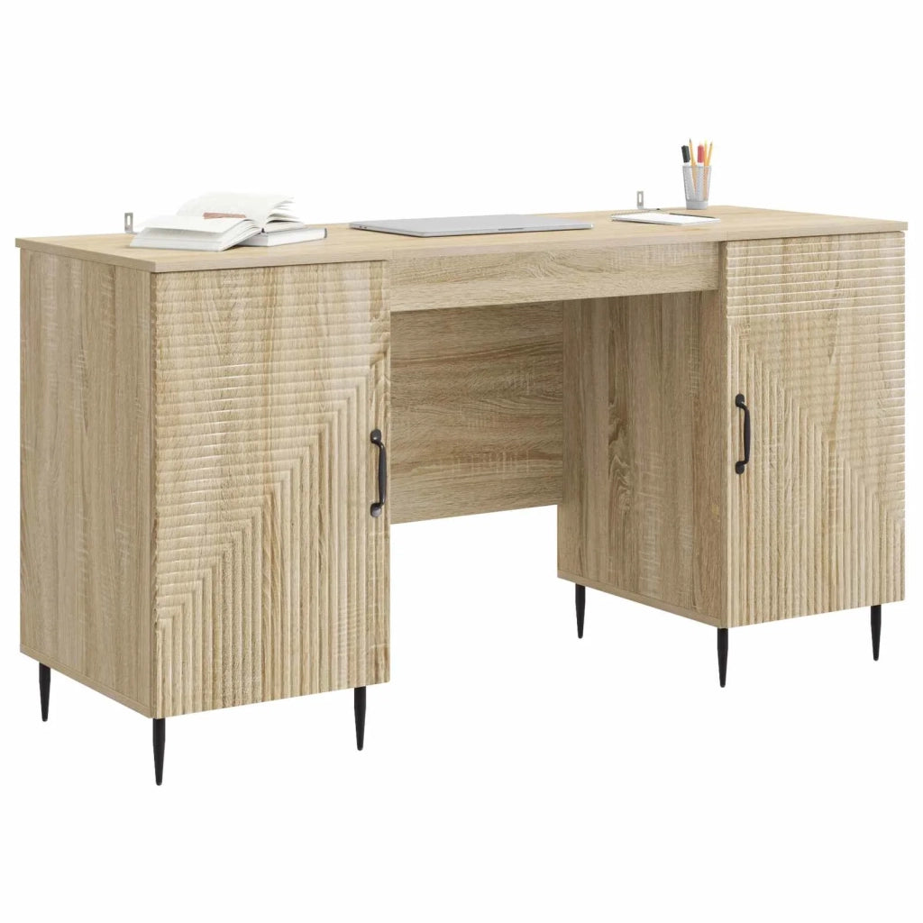 Scrivania | Tavolo da Ufficio Rovere Sonoma 142,5 x 50 x 75 cm Legno ingegnerizzato