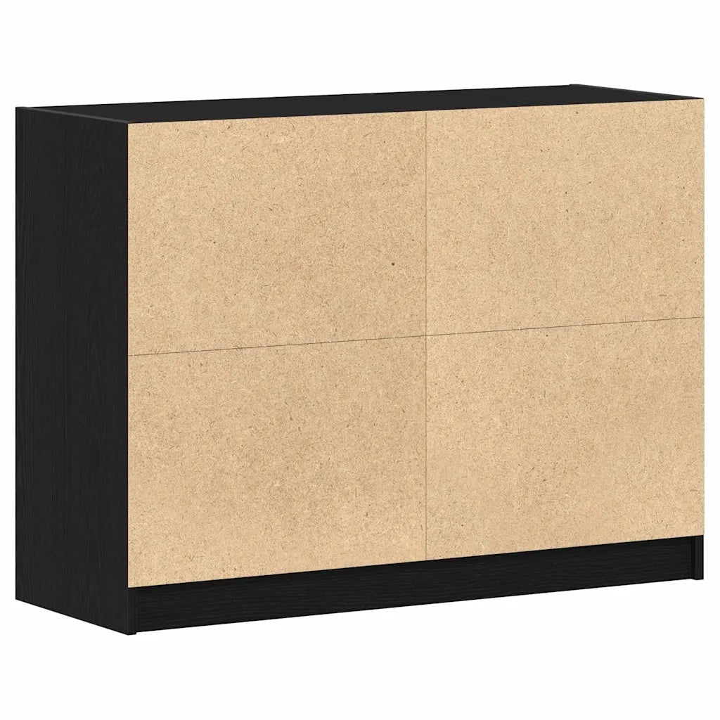 Credenza-Buffet-Armadio da cucina Rovere Nero 100 x 37 x 75.5 cm