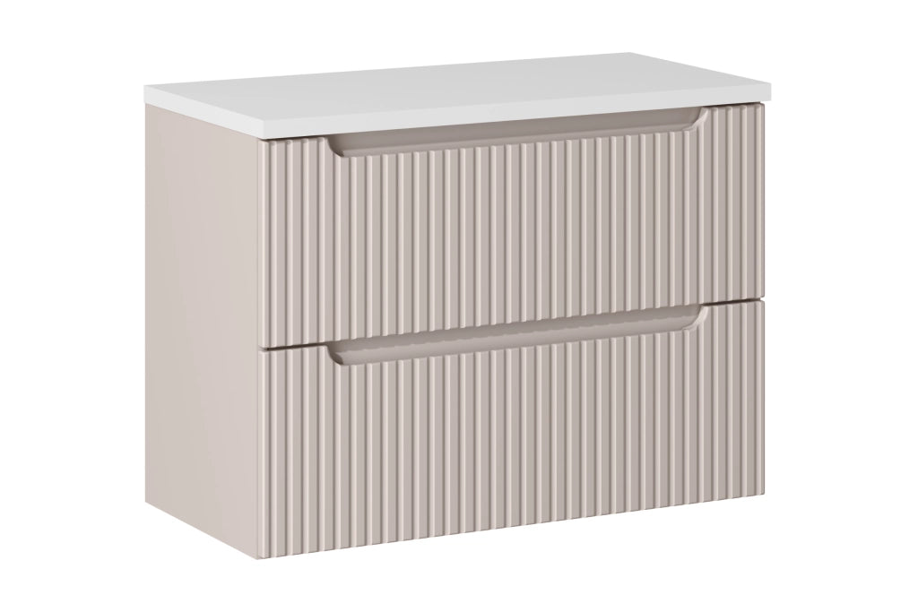 Set mobili bagno 80 cm con piano Nova Cashmere 80 x 1401 x 40 cm